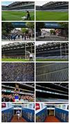 16 August 2020; (EDITOR'S NOTE; The following is a composite set of images.) This composite image shows a set of images from the 2019 All-Ireland Senior Hurling Championship Final on the left with an equivilant a set of images from an empty Croke Park Stadium on the original scheduled date of the 2020 GAA Hurling All-Ireland Senior Championship Final on the right. Due to current restrictions laid down by the Irish government to prevent the spread of coronavirus, the dates for the staging of the GAA inter-county season have been pushed back, with the first round of games now due to start in October. The 2020 All-Ireland Senior Hurling Championship was due to be the 133rd staging of the All-Ireland Senior Hurling Championship, the Gaelic Athletic Association's premier inter-county hurling tournament, since its establishment in 1887. For the first time in 96 years the All-Ireland hurling final is now due to be played in December with the 2020 final due on Sunday, December 13th, the same weekend on which Dublin beat Galway in the 1924 final. 2019 Photos by Brendan Moran, Ray McManus and Stephen McCarthy/Sportsfile and 2020 Photos by Brendan Moran/Sportsfile