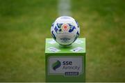 16 August 2020; A St Patrick's Athletic match ball prior to the SSE Airtricity League Premier Division match between St Patrick's Athletic and Shamrock Rovers at Richmond Park in Dublin. Photo by Stephen McCarthy/Sportsfile
