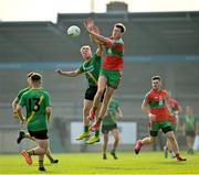 15 August 2020; Cameron McCormack of Ballymun Kickhams in action against Cian Murphy of Thomas Davis during the Dublin County Senior 1 Football Championship Group 1 Round 3 match between Ballymun Kickhams and Thomas Davis at Parnell Park in Dublin. Photo by Ramsey Cardy/Sportsfile