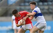 15 August 2020; Fergal O'Byrne of Clontarf is tackled by Sean Lowry of St Vincent's during the Dublin County Senior 1 Football Championship Group 3 Round 3 match between Clontarf and St. Vincent's at Parnell Park in Dublin. Photo by Ramsey Cardy/Sportsfile
