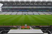 16 August 2020; An empty Croke Park Stadium on the original scheduled date of the 2020 GAA Hurling All-Ireland Senior Championship Final. Due to current restrictions laid down by the Irish government to prevent the spread of coronavirus, the dates for the staging of the GAA inter-county season have been pushed back, with the first round of games now due to start in October. The 2020 All-Ireland Senior Hurling Championship was due to be the 133rd staging of the All-Ireland Senior Hurling Championship, the Gaelic Athletic Association's premier inter-county hurling tournament, since its establishment in 1887. For the first time in 96 years the All-Ireland hurling final is now due to be played in December with the 2020 final due on Sunday, December 13th, the same weekend on which Dublin beat Galway in the 1924 final.   Photo by Brendan Moran/Sportsfile