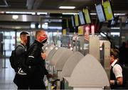 18 August 2020; Gary Rogers checks in at Dublin Airport as the Dundalk squad depart for their UEFA Champions League First Qualifying Round match against NK Celja in Budapest, Hungary. Photo by Stephen McCarthy/Sportsfile