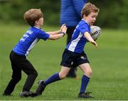 18 August 2020; Luke Morrissey, age 6, and Ailbe O'Reilly, age 7, in action during the Bank of Ireland Leinster Rugby Summer Camp at Blackrock in Dublin. Photo by Matt Browne/Sportsfile