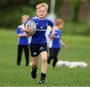 18 August 2020; Finn Slattery, age 7, in action during the Bank of Ireland Leinster Rugby Summer Camp at Blackrock in Dublin. Photo by Matt Browne/Sportsfile