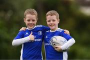 18 August 2020; Twin brothers Eathan, left, and Aidan McCloskey, aged 9, at the Bank of Ireland Leinster Rugby Summer Camp at Blackrock in Dublin. Photo by Matt Browne/Sportsfile