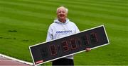 18 August 2020; Frank Greally, who fifty years ago today set a 10,000 metres National Junior record of 30:17, at the launch of 'Gratitude Road', a walk from Ballyhaunis in Mayo, via the Coombe Women & Infants University Hospital, to The Morton Stadium in Santry, Dublin. Photo by Ray McManus/Sportsfile