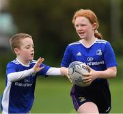 18 August 2020; Laoise Ni Bhuachalla, age 9, in action during the Bank of Ireland Leinster Rugby Summer Camp at Blackrock in Dublin. Photo by Matt Browne/Sportsfile