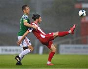 14 August 2020; Ronan Coughlan of Sligo Rovers in action against Alan Bennett of Cork City during the SSE Airtricity League Premier Division match between Cork City and Sligo Rovers at Turners Cross in Cork. Photo by Seb Daly/Sportsfile