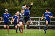 19 August 2020; Jacob O'Rourke, age 12, goes over to score a try during the Bank of Ireland Leinster Rugby Summer Camp at Navan in Meath. Photo by Matt Browne/Sportsfile