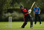 20 August 2020; Jonathan Garth of Munster Reds plays a shot during the 2020 Test Triangle Inter-Provincial Series match between Leinster Lightning and Munster Reds at Pembroke Cricket Club in Dublin. Photo by Seb Daly/Sportsfile