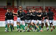 21 August 2020; Cork City players warm-up prior to their SSE Airtricity League Premier Division match against Derry City at the Ryan McBride Brandywell Stadium in Derry. Photo by Seb Daly/Sportsfile