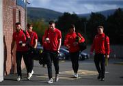 21 August 2020; Shelbourne players arrive prior to the SSE Airtricity League Premier Division match between Shamrock Rovers and Shelbourne at Tallaght Stadium in Dublin. Photo by Stephen McCarthy/Sportsfile