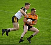 21 August 2020; Brendan O’Sullivan of Austin Stacks is tackled by Billy Courtney of Dr Crokes during the Kerry County Senior Football Championship Round 1 match between Dr Crokes and Austin Stacks at Austin Stack Park in Tralee, Kerry. Photo by Brendan Moran/Sportsfile