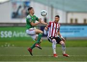 21 August 2020; Cian Coleman of Cork City in action against Adam Hammill of Derry City during the SSE Airtricity League Premier Division match between Derry City and Cork City at the Ryan McBride Brandywell Stadium in Derry. Photo by Seb Daly/Sportsfile