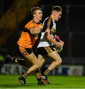 21 August 2020; Michael Potts of Dr Crokes is tackled by Dylan Casey of Austin Stacks resulting in a penalty during the Kerry County Senior Football Championship Round 1 match between Dr Crokes and Austin Stacks at Austin Stack Park in Tralee, Kerry. Photo by Brendan Moran/Sportsfile