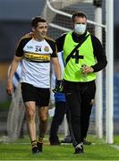 21 August 2020; Brian Looney of Dr Crokes leaves the pitch after sustaining an injury while scoring his side's second goal during the Kerry County Senior Football Championship Round 1 match between Dr Crokes and Austin Stacks at Austin Stack Park in Tralee, Kerry. Photo by Brendan Moran/Sportsfile