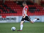 21 August 2020; Ciarán Coll of Derry City during the SSE Airtricity League Premier Division match between Derry City and Cork City at the Ryan McBride Brandywell Stadium in Derry. Photo by Seb Daly/Sportsfile