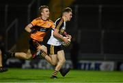 21 August 2020; Michael Potts of Dr Crokes is tackled by Dylan Casey of Austin Stacks resulting in a penalty during the Kerry County Senior Football Championship Round 1 match between Dr Crokes and Austin Stacks at Austin Stack Park in Tralee, Kerry. Photo by Brendan Moran/Sportsfile