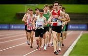 22 August 2020; Dean Casey of Ennis Track AC, Clare, leads the field whilst competing in the Junior Men's 5000m during Day One of the Irish Life Health National Senior and U23 Athletics Championships at Morton Stadium in Santry, Dublin. Photo by Sam Barnes/Sportsfile