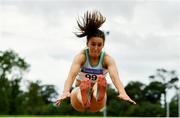 22 August 2020; Saragh Buggy of St. Abbans AC, Laois, on her way to winning the Women's Long Jump during Day One of the Irish Life Health National Senior and U23 Athletics Championships at Morton Stadium in Santry, Dublin. Photo by Sam Barnes/Sportsfile