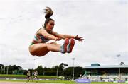 22 August 2020; Saragh Buggy of St. Abbans AC, Laois, on her way to winning the Women's Long Jump during Day One of the Irish Life Health National Senior and U23 Athletics Championships at Morton Stadium in Santry, Dublin. Photo by Sam Barnes/Sportsfile