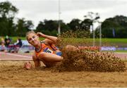 22 August 2020; Sophie Meredith of St. Marys AC, Limerick, on her way to finishin second in the Women's Long Jump during Day One of the Irish Life Health National Senior and U23 Athletics Championships at Morton Stadium in Santry, Dublin. Photo by Sam Barnes/Sportsfile