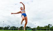 22 August 2020; Sophie Meredith of St. Marys AC, Limerick, on her way to finishing second in the Women's Long Jump during Day One of the Irish Life Health National Senior and U23 Athletics Championships at Morton Stadium in Santry, Dublin. Photo by Sam Barnes/Sportsfile