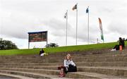 22 August 2020; Athletes socially distance after arriving ahead of their events during Day One of the Irish Life Health National Senior and U23 Athletics Championships at Morton Stadium in Santry, Dublin. Photo by Sam Barnes/Sportsfile