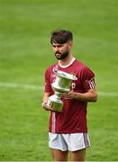 22 August 2020; Dicksboro captain Conor Doheny with the trophy following the Kilkenny County Senior Hurling League Final match between O'Loughlin Gaels and Dicksboro at UPMC Nowlan Park in Kilkenny. Photo by Harry Murphy/Sportsfile