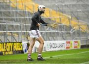 22 August 2020; Darragh Holohan of Dicksboro celebrates saving a penalty during the Kilkenny County Senior Hurling League Final match between O'Loughlin Gaels and Dicksboro at UPMC Nowlan Park in Kilkenny. Photo by Harry Murphy/Sportsfile