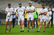 22 August 2020; O'Loughlin Gaels players, from left, Mark Bergin, Eoin O'Shea, Paddy Deegan and Mikey Butler look dejected following the Kilkenny County Senior Hurling League Final match between O'Loughlin Gaels and Dicksboro at UPMC Nowlan Park in Kilkenny. Photo by Harry Murphy/Sportsfile