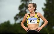 22 August 2020; Michelle Finn of Leevale AC, Cork, after winning the Women's 5000m during Day One of the Irish Life Health National Senior and U23 Athletics Championships at Morton Stadium in Santry, Dublin. Photo by Sam Barnes/Sportsfile