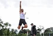 22 August 2020; Adam McMullen of Crusaders AC, Dublin, competing in the Men's Long Jump during Day One of the Irish Life Health National Senior and U23 Athletics Championships at Morton Stadium in Santry, Dublin. Photo by Sam Barnes/Sportsfile