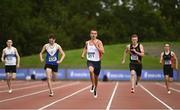 22 August 2020; Christopher O'Donnell of North Sligo AC, centre, competing in the Men's 400m heats during Day One of the Irish Life Health National Senior and U23 Athletics Championships at Morton Stadium in Santry, Dublin. Photo by Sam Barnes/Sportsfile