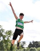 22 August 2020; Donal Kearns of Cushinstown AC, Meath, competing the Men's Long Jump during Day One of the Irish Life Health National Senior and U23 Athletics Championships at Morton Stadium in Santry, Dublin. Photo by Sam Barnes/Sportsfile