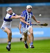 22 August 2020; Niall Ryan of Ballyboden St Enda's in action against Rory Finn of St Vincent's during the Dublin County Senior A Hurling Championship Quarter-Final match between St Vincent's and Ballyboden St Enda's at Parnell Park in Dublin. Photo by Piaras Ó Mídheach/Sportsfile
