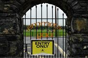 22 August 2020; The entrance gate to the ground prior to the Kerry County Senior Football Championship Round 1 match between Feale Rangers and East Kerry at Frank Sheehy Park in Listowel, Kerry. Photo by Brendan Moran/Sportsfile