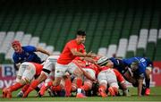 22 August 2020; Conor Murray of Munster during the Guinness PRO14 Round 14 match between Leinster and Munster at the Aviva Stadium in Dublin. Photo by Ramsey Cardy/Sportsfile