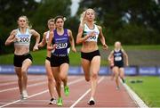 22 August 2020; Amy O'Donoghue of Emerald AC, Limerick, right, on her way to winning her Women's 1500m heat, ahead of Cheryl Nolan of St. Abbans AC, Laois, left, and Niamh Carr of Springwell Running Club, centre, during Day One of the Irish Life Health National Senior and U23 Athletics Championships at Morton Stadium in Santry, Dublin. Photo by Sam Barnes/Sportsfile