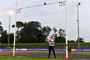 22 August 2020; Sean Breathnach of Galway City Harriers AC, Galway, fails a National Record attempt at 4.95m whilst competing in the Men's Weight for Height during Day One of the Irish Life Health National Senior and U23 Athletics Championships at Morton Stadium in Santry, Dublin. Photo by Sam Barnes/Sportsfile