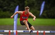 22 August 2020; Cathal Locke of Dooneen AC, Limerick, competing in the Men's 400m Hurdles heats during Day One of the Irish Life Health National Senior and U23 Athletics Championships at Morton Stadium in Santry, Dublin. Photo by Sam Barnes/Sportsfile