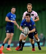 22 August 2020; Luke McGrath of Leinster during the Guinness PRO14 Round 14 match between Leinster and Munster at the Aviva Stadium in Dublin. Photo by Ramsey Cardy/Sportsfile