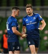 22 August 2020; Ross Byrne comes onto the pitch to replace his Leinster team-mate Jonathan Sexton during the Guinness PRO14 Round 14 match between Leinster and Munster at the Aviva Stadium in Dublin. Photo by Stephen McCarthy/Sportsfile