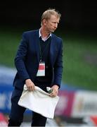 22 August 2020; Leinster head coach Leo Cullen during the Guinness PRO14 Round 14 match between Leinster and Munster at the Aviva Stadium in Dublin. Photo by Stephen McCarthy/Sportsfile