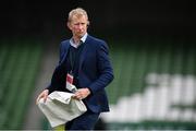 22 August 2020; Leinster head coach Leo Cullen during the Guinness PRO14 Round 14 match between Leinster and Munster at the Aviva Stadium in Dublin. Photo by Stephen McCarthy/Sportsfile