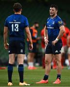 22 August 2020; Robbie Henshaw of Leinster, right, with Garry Ringrose during the Guinness PRO14 Round 14 match between Leinster and Munster at the Aviva Stadium in Dublin. Photo by David Fitzgerald/Sportsfile