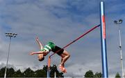 23 August 2020; David Cussen of Old Abbey AC, Cork, on his way to winning the Men's High Jump with a personal best of 2.17m during Day Two of the Irish Life Health National Senior and U23 Athletics Championships at Morton Stadium in Santry, Dublin. Photo by Sam Barnes/Sportsfile