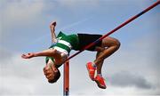 23 August 2020; David Cussen of Old Abbey AC, Cork, on his way to winning the Men's High Jump with a personal best of 2.17m during Day Two of the Irish Life Health National Senior and U23 Athletics Championships at Morton Stadium in Santry, Dublin. Photo by Sam Barnes/Sportsfile