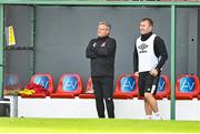 22 August 2020; Dundalk first team coach John Gill and assistant coach Alan Reynolds during the SSE Airtricity League Premier Division match between Sligo Rovers and Dundalk at The Showgrounds in Sligo. Photo by Seb Daly/Sportsfile