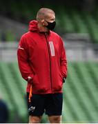 22 August 2020; Munster forwards coach Graham Rowntree ahead of the Guinness PRO14 Round 14 match between Leinster and Munster at the Aviva Stadium in Dublin. Photo by Ramsey Cardy/Sportsfile